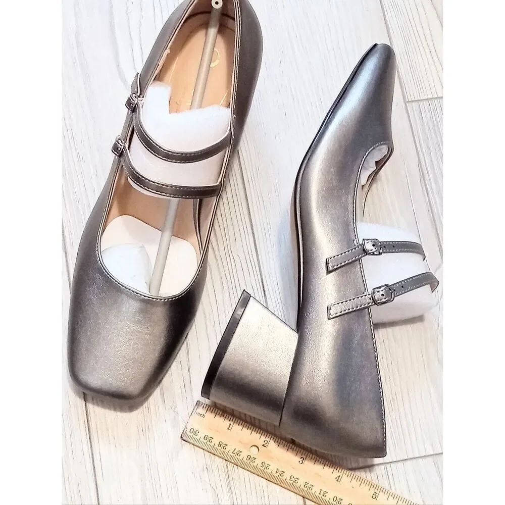 (S-4759) Journee Collection Nally Womens Square Toe Block Heel Pumps Sz 9 - Picture 4 of 15